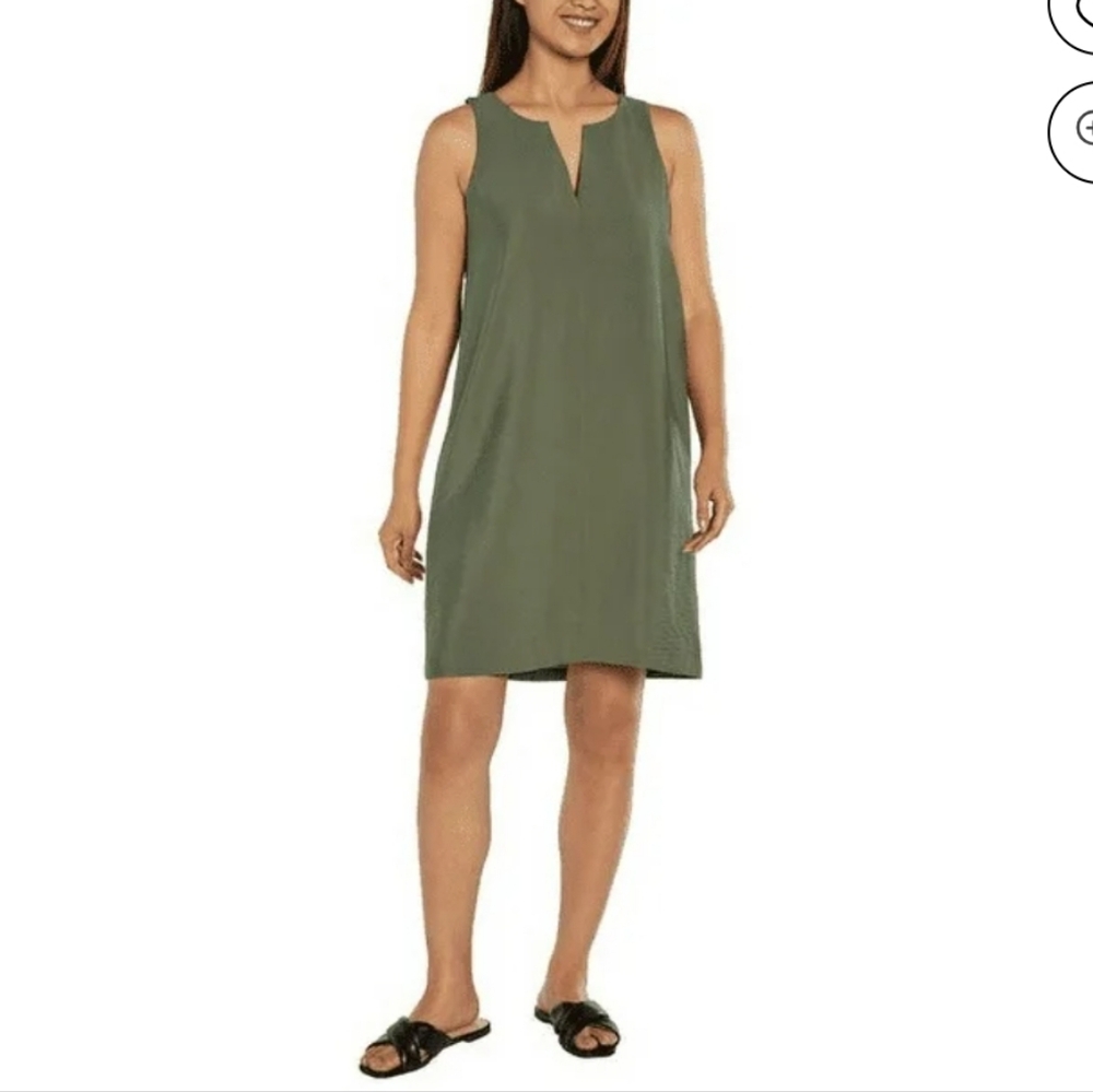 Banana Republic Green V Neck Dress